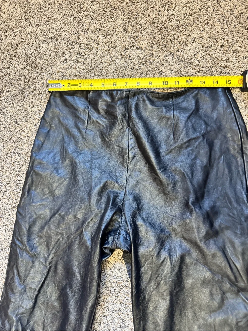 Margaret Godfrey Black 100% Leather Straight Leg Pants